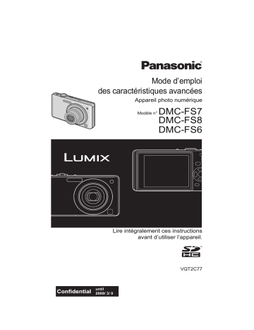 Mode d'emploi | Panasonic DMCFS8 Operating instrustions | Fixfr