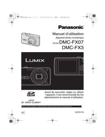 Mode d'emploi | Panasonic DMCFX07 Operating instrustions | Fixfr