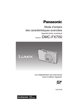 Panasonic DMCFX700EB Operating instrustions