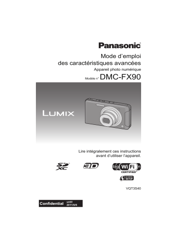 Mode d'emploi | Panasonic DMCFX90EG Operating instrustions | Fixfr