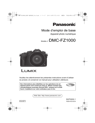 Mode d'emploi | Panasonic DMCFZ1000EG Operating instrustions | Fixfr
