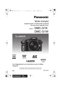 Panasonic DMCG1W Operating instrustions