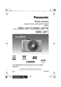 Panasonic DMCGF1K Operating instrustions