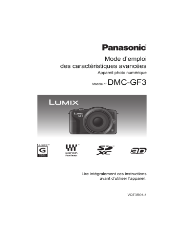 Mode d'emploi | Panasonic DMCGF3EB Operating instrustions | Fixfr