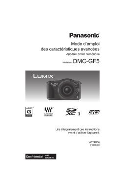 Panasonic DMCGF5EF Operating instrustions