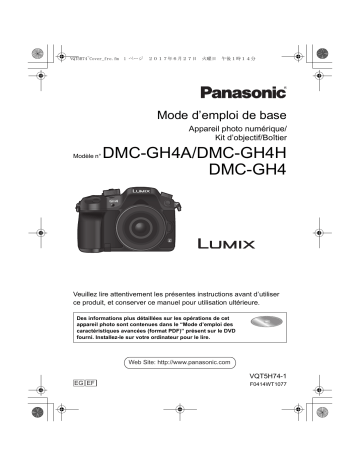 Mode d'emploi | Panasonic DMCGH4EG Operating instrustions | Fixfr