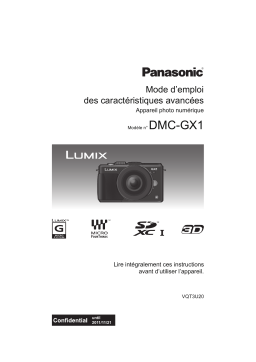 Panasonic DMCGX1EF Operating instrustions