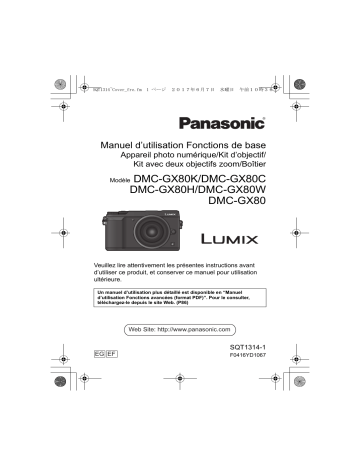 Mode d'emploi | Panasonic DMCGX80EF Operating instrustions | Fixfr