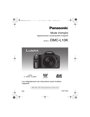 Mode d'emploi | Panasonic DMCL10K Operating instrustions | Fixfr