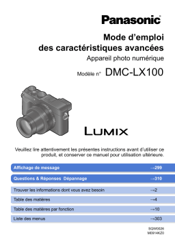 Panasonic DMCLX100EG Operating instrustions