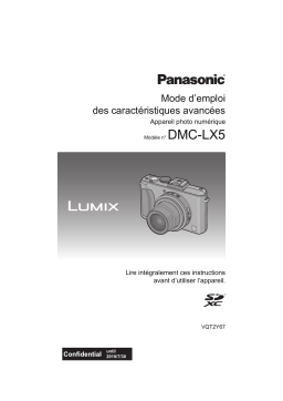 Panasonic DMCLX5EF Operating instrustions