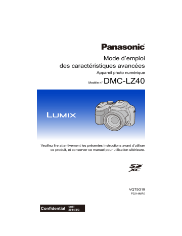 Mode d'emploi | Panasonic DMCLZ40EG Operating instrustions | Fixfr