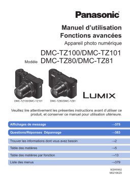 Panasonic DMCTZ101EG Operating instrustions