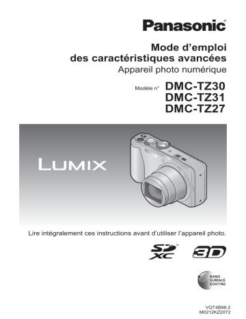 Mode d'emploi | Panasonic DMCTZ27EF Operating instrustions | Fixfr