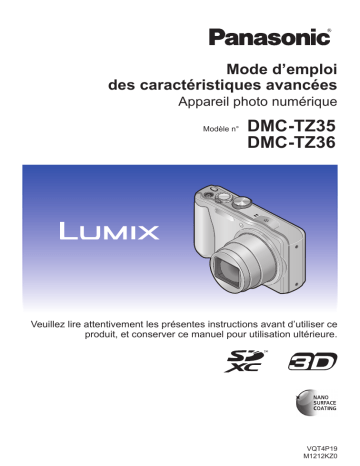 Mode d'emploi | Panasonic DMCTZ35EG Operating instrustions | Fixfr