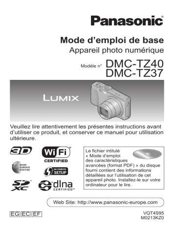 Mode d'emploi | Panasonic DMCTZ37EC Operating instrustions | Fixfr