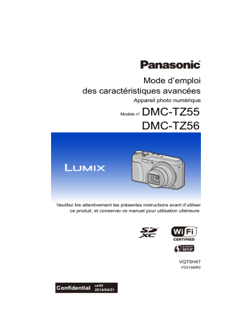 Mode d'emploi | Panasonic DMCTZ55EG Operating instrustions | Fixfr