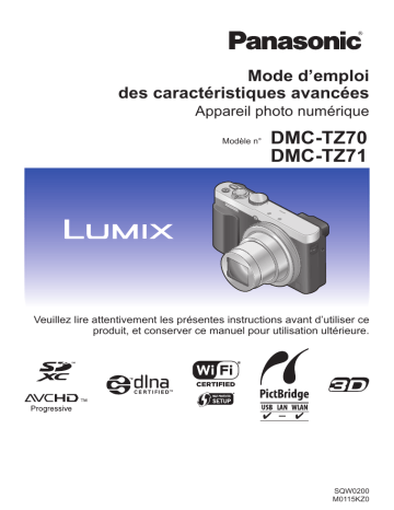 Mode d'emploi | Panasonic DMCTZ70EF Operating instrustions | Fixfr