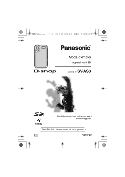 Panasonic SVAS3 Operating instrustions