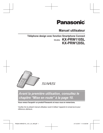 Mode d'emploi | Panasonic KXPRW110SL Operating instrustions | Fixfr