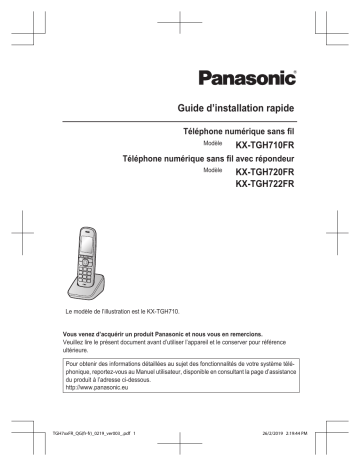 Mode d'emploi | Panasonic KXTGH710FR Operating instrustions | Fixfr