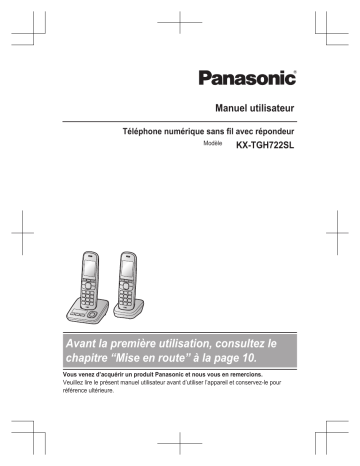 Mode d'emploi | Panasonic KXTGH722SL Operating instrustions | Fixfr