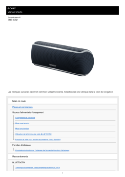 Sony SRS-XB21 Operating instrustions