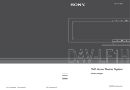 Sony DAV-LF1H Operating instrustions