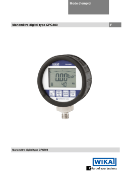 WIKA CPG500 Operating instrustions