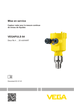 Vega VEGAPULS 64 Radar sensor for continuous level measurement of liquids Operating instrustions