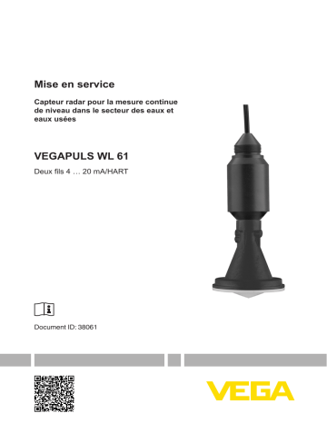 Mode d'emploi | Vega VEGAPULS WL 61 Radar sensor for continuous level measurement of water and wastewater Operating instrustions | Fixfr