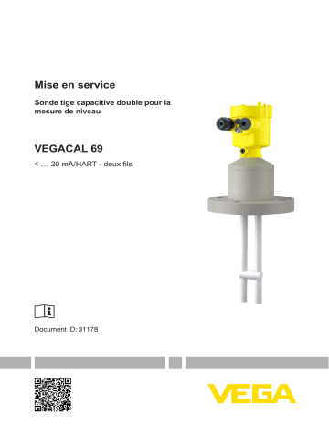 Mode d'emploi | Vega VEGACAL 69 Capacitive double rod electrode for level measurement Operating instrustions | Fixfr