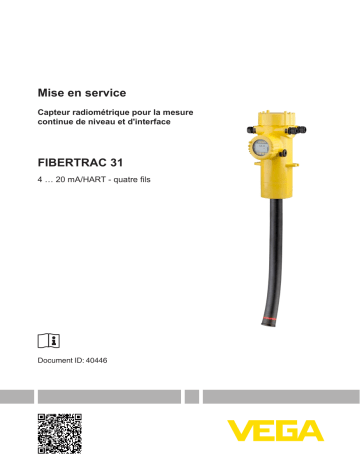 Mode d'emploi | Vega FIBERTRAC 31 Radiometric sensor for continuous level measurement Operating instrustions | Fixfr