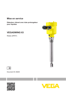 Vega VEGASWING 63 Vibrating level switch with tube extension for liquids Operating instrustions