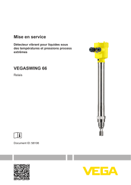 Vega VEGASWING 66 Vibrating level switch for liquids under extreme process temperatures and pressures Operating instrustions