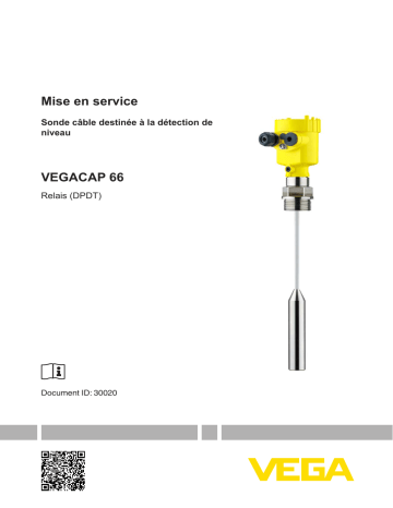 Mode d'emploi | Vega VEGACAP 66 Capacitive cable probe for level detection Operating instrustions | Fixfr