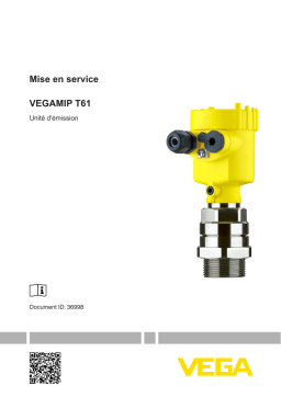 Vega VEGAMIP T61 Microwave emitter for level detection of bulk solids and liquids Operating instrustions
