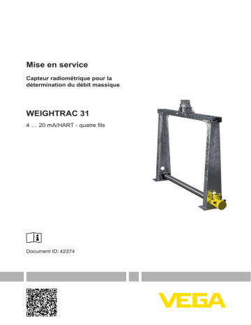 WEIGHTRAC 31 | Mode d'emploi | Vega WEIGHTRAC frame  Operating instrustions | Fixfr