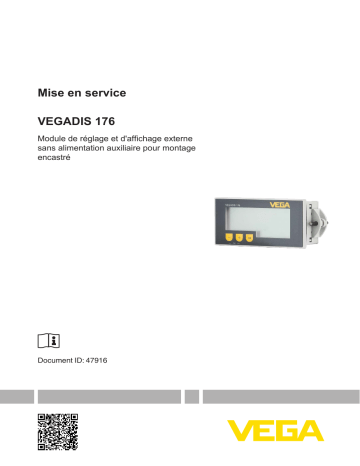 Mode d'emploi | Vega VEGADIS 176 External display Operating instrustions | Fixfr
