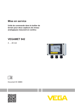 Vega VEGAMET 842 Robust controller and display instrument for level sensors Operating instrustions