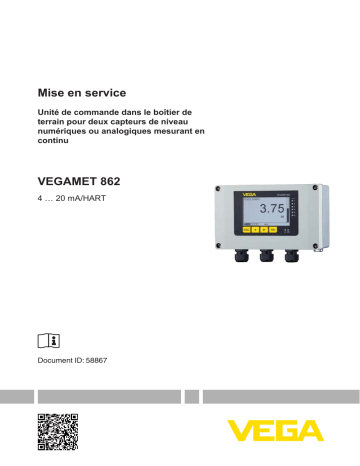 Mode d'emploi | Vega VEGAMET 862 Robust controller and display instrument for level sensors Operating instrustions | Fixfr