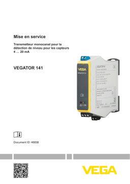 Vega VEGATOR 141 Single-channel controller for level detection Operating instrustions