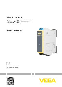 Vega VEGATRENN 151 Separator for 4 … 20 mA sensors Operating instrustions