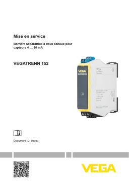 Vega VEGATRENN 152 Separator for 4 … 20 mA sensors Operating instrustions