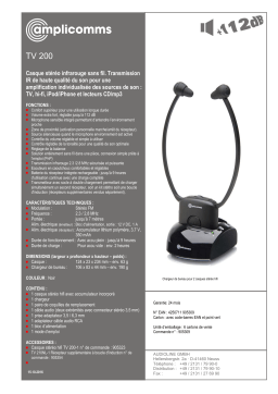 Amplicomms TV 200 Operating instrustions