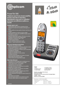 Amplicomms PowerTel 580 Operating instrustions