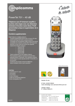 Amplicomms PowerTel 701 Operating instrustions