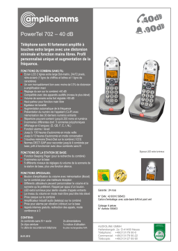 Amplicomms PowerTel 702 Operating instrustions