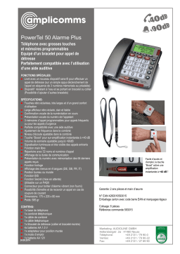 Amplicomms PowerTel 50 Alarm Plus Operating instrustions