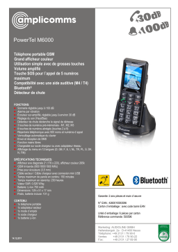 Amplicomms PowerTel M6000 Operating instrustions